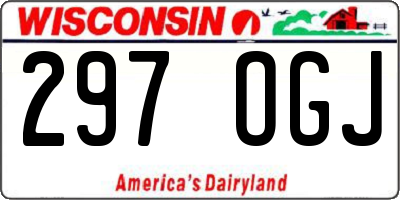 WI license plate 297OGJ