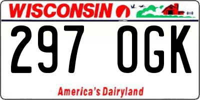 WI license plate 297OGK