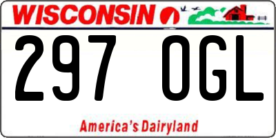 WI license plate 297OGL