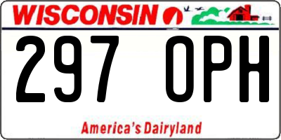 WI license plate 297OPH