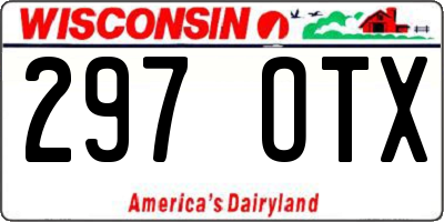 WI license plate 297OTX