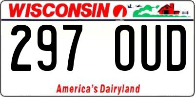 WI license plate 297OUD