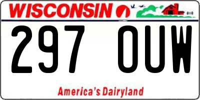 WI license plate 297OUW