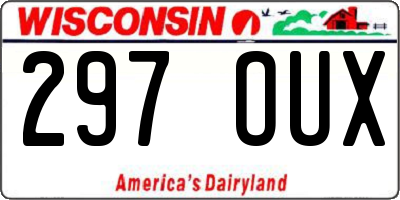 WI license plate 297OUX
