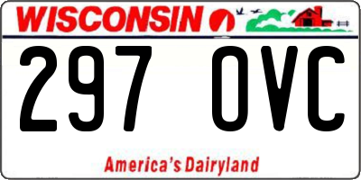 WI license plate 297OVC