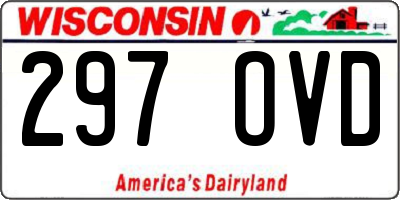 WI license plate 297OVD