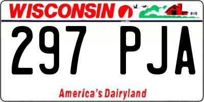 WI license plate 297PJA