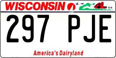WI license plate 297PJE