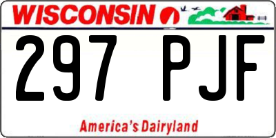 WI license plate 297PJF
