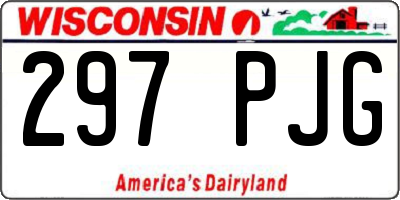 WI license plate 297PJG