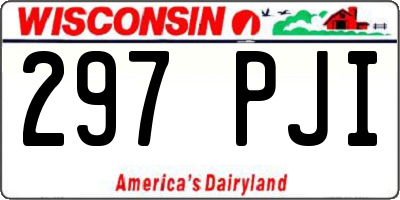 WI license plate 297PJI