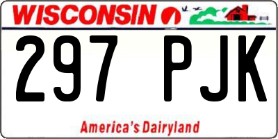WI license plate 297PJK