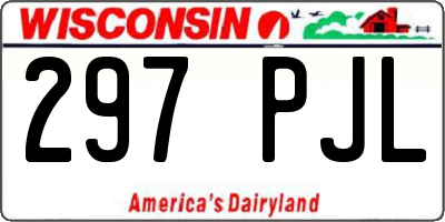 WI license plate 297PJL