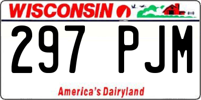 WI license plate 297PJM