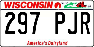 WI license plate 297PJR