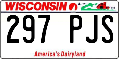 WI license plate 297PJS