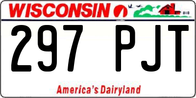 WI license plate 297PJT