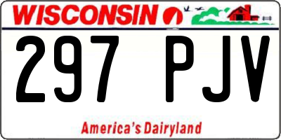 WI license plate 297PJV