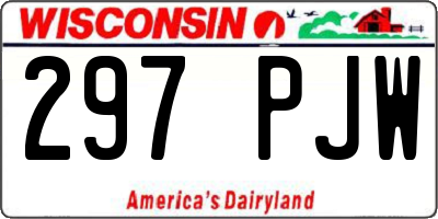 WI license plate 297PJW