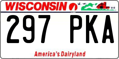 WI license plate 297PKA