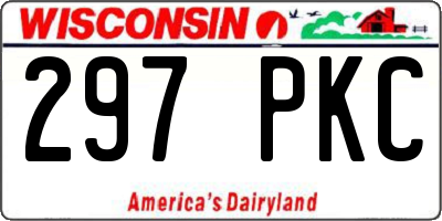 WI license plate 297PKC