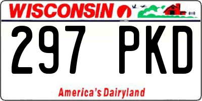 WI license plate 297PKD