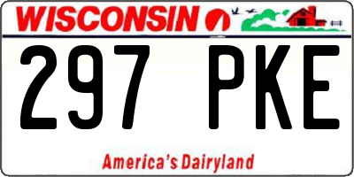 WI license plate 297PKE
