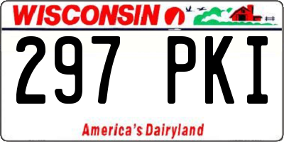 WI license plate 297PKI