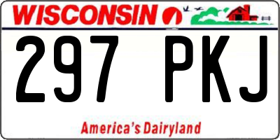 WI license plate 297PKJ