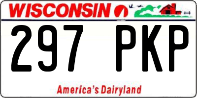 WI license plate 297PKP