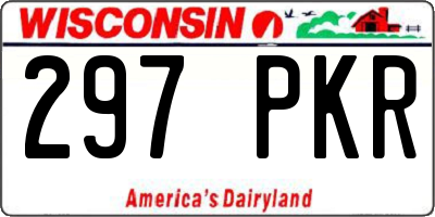 WI license plate 297PKR