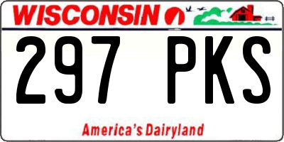 WI license plate 297PKS