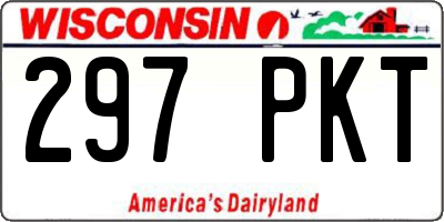 WI license plate 297PKT