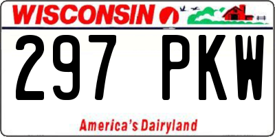 WI license plate 297PKW