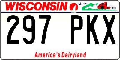 WI license plate 297PKX