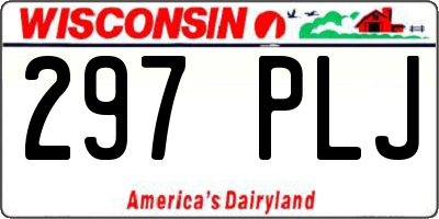 WI license plate 297PLJ