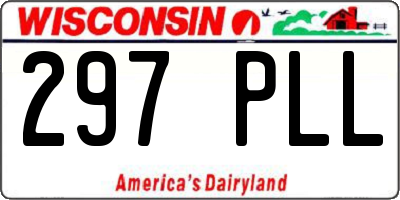 WI license plate 297PLL