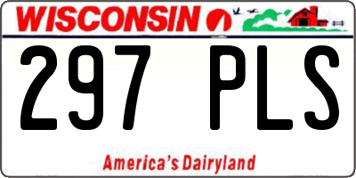 WI license plate 297PLS