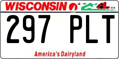 WI license plate 297PLT