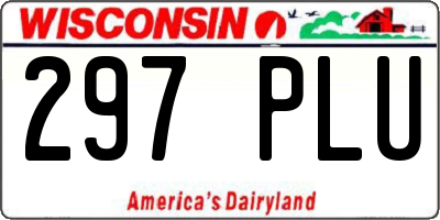 WI license plate 297PLU