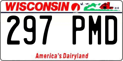 WI license plate 297PMD