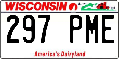 WI license plate 297PME