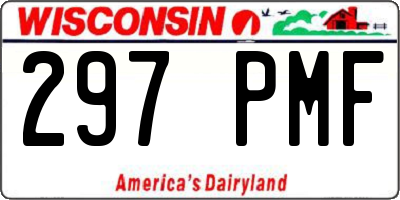 WI license plate 297PMF
