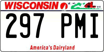 WI license plate 297PMI