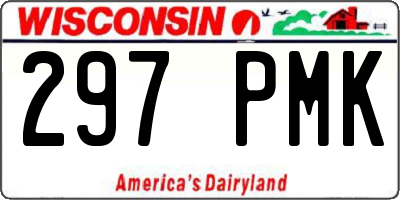 WI license plate 297PMK
