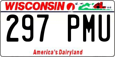 WI license plate 297PMU