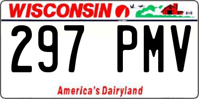 WI license plate 297PMV
