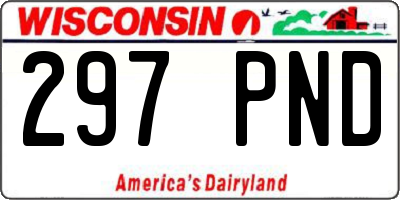 WI license plate 297PND