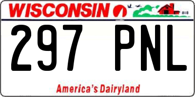 WI license plate 297PNL