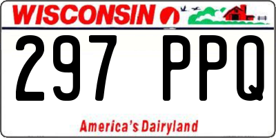WI license plate 297PPQ